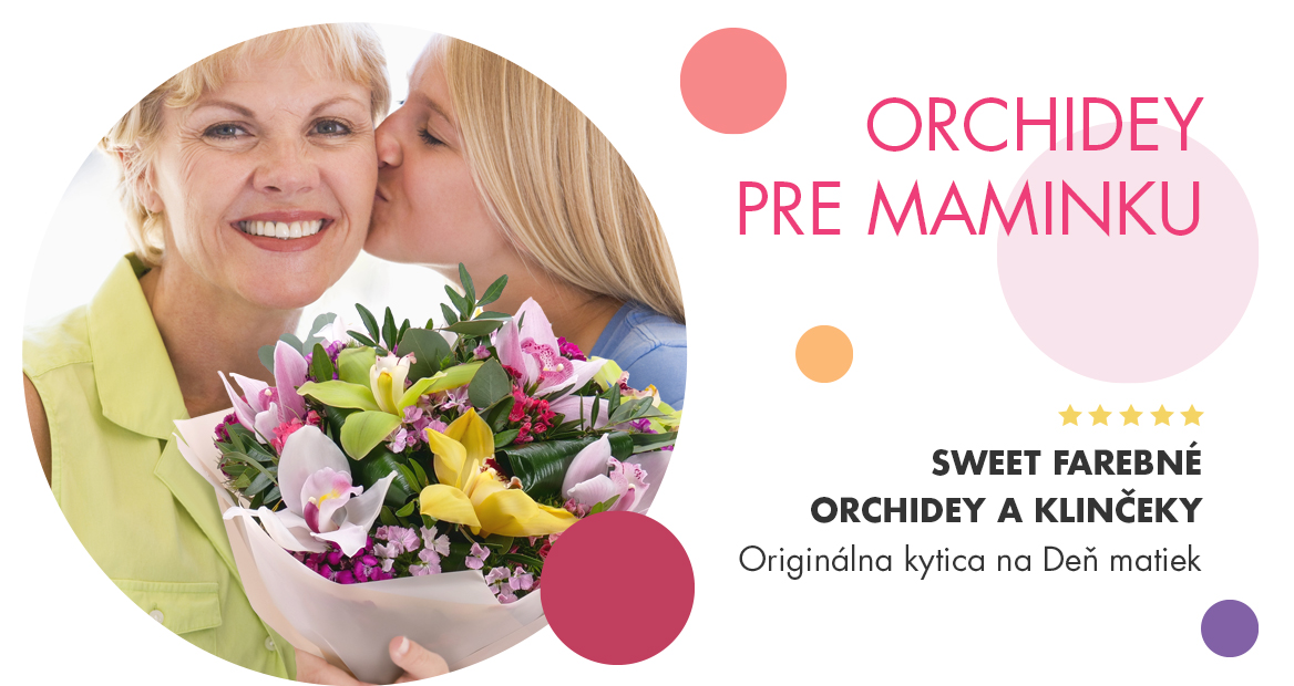 Sweet farebné orchidey Deň matiek