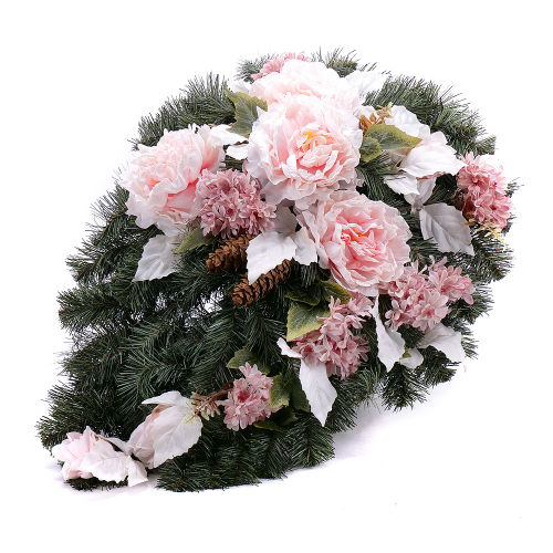 Irigo smútočná slza ružové a biele kvety