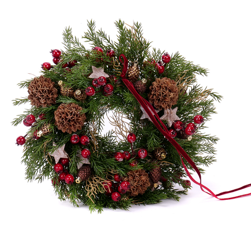 Irigo umelý veniec drevené hviezdy