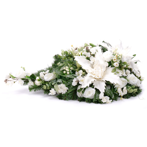 Irigo smútočná slza penová biela magnólia a ruže