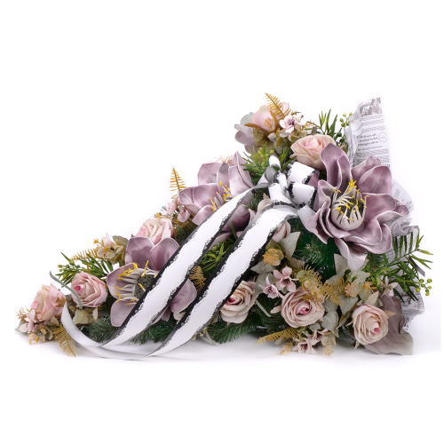 Irigo smútočná kytica penová magnólia ružové ruže