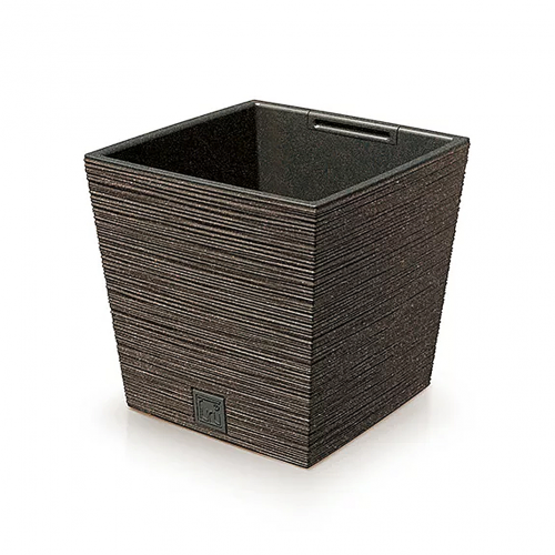 Flower pot FURU SQUARE LOW ECO WOOD - eco  coffee