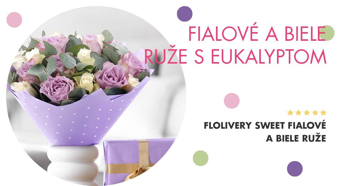 Sweet fialové a biele ruže