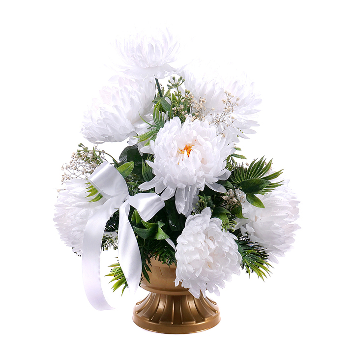 Preserved white heart box 29 cream roses "M"