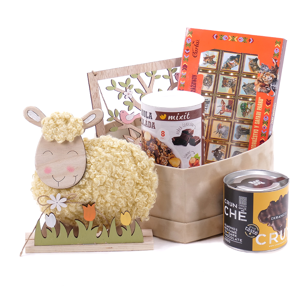 Darčekový zamatový box ovečka